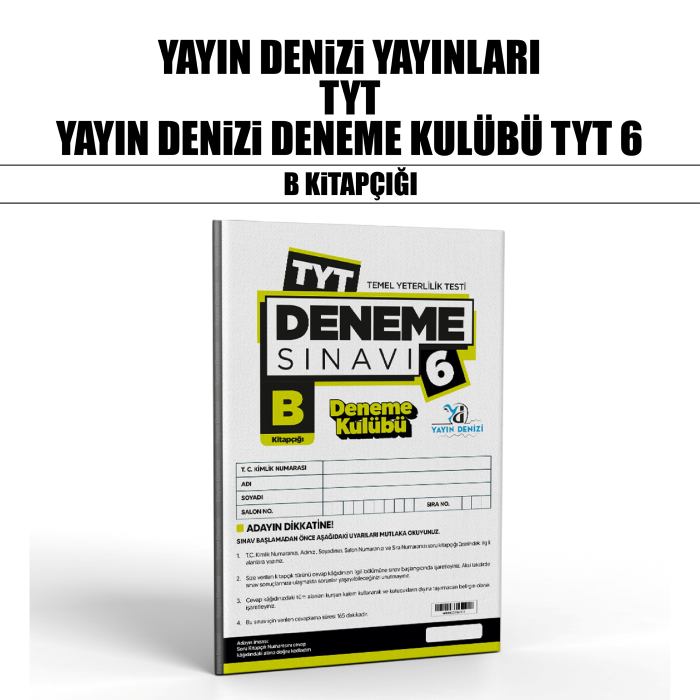 YDENİZİ TYT DENEME KULÜBÜ SNV 6-B - 25-26